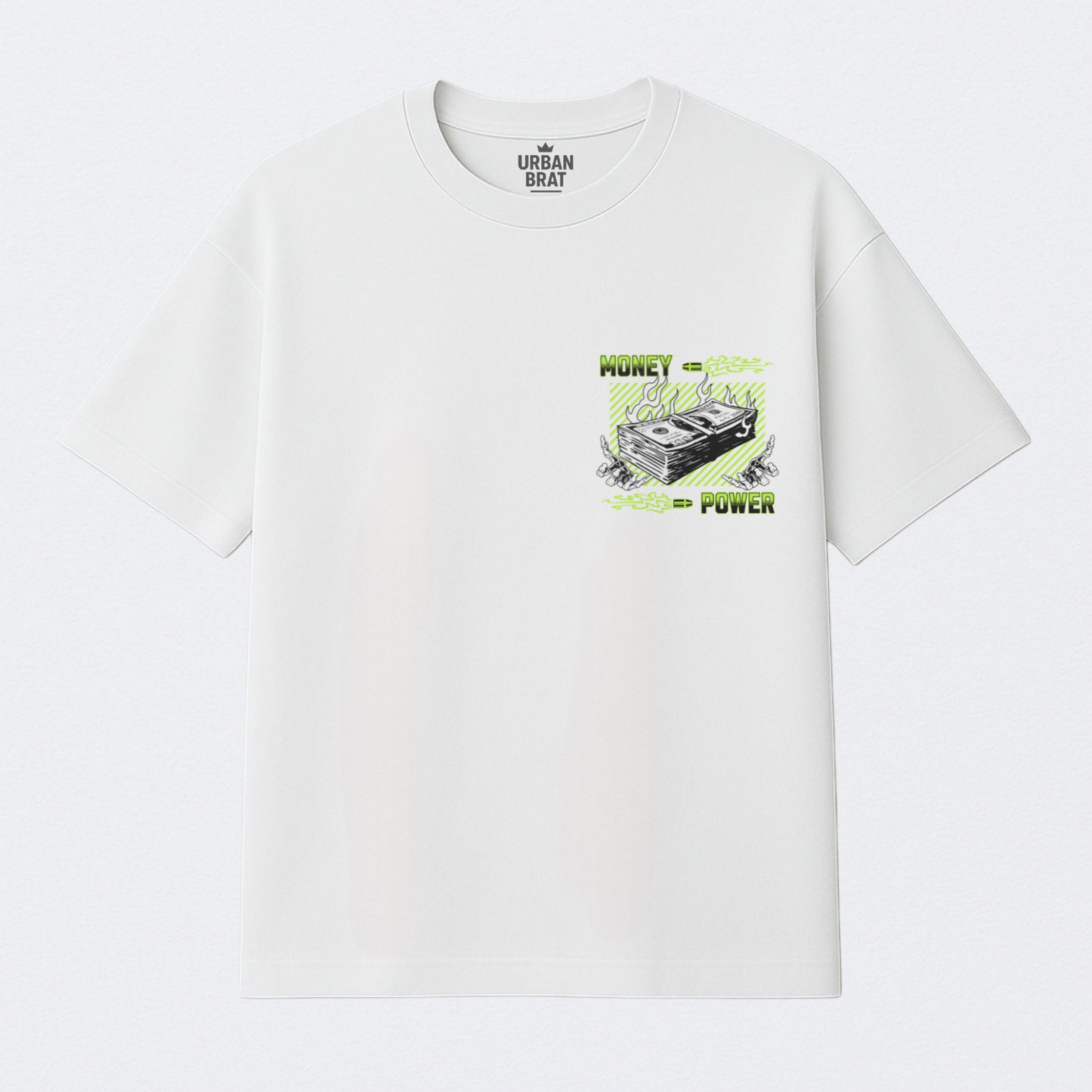 "Money = Power" Neon Tee Oversized T-shirt